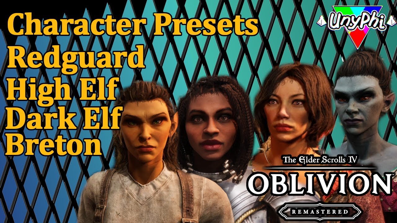 Type 1 Characters Slider Presets - Oblivion Remastered