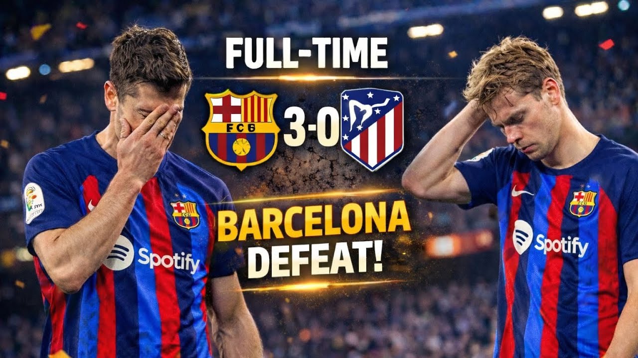 ملخص مباراة برشلونة واتلتيكو مدريد فليك حجم سيميوني والحكام