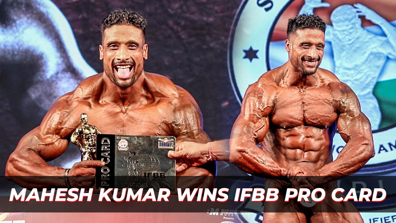 Mahesh Kumar Wins IFBB PRO CARD in Mens Bodybuilding
