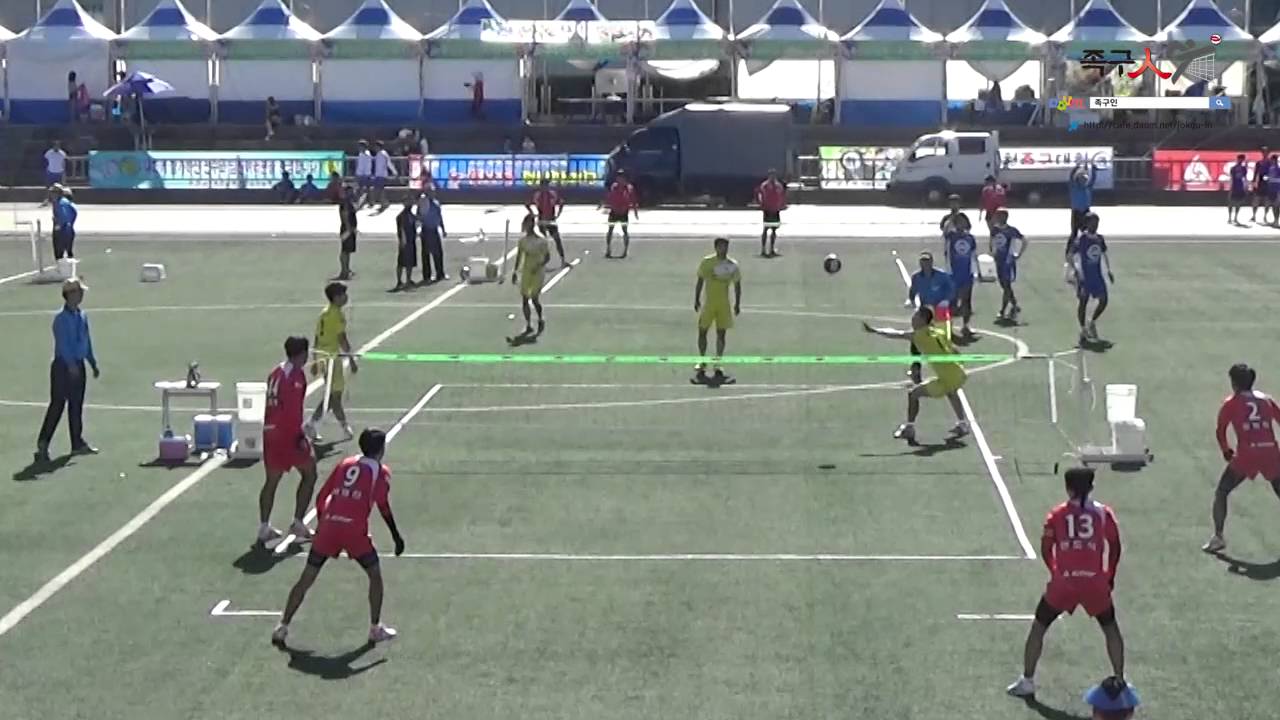 족구인 족구동영상 - 현대파워텍 강만규 공격모음