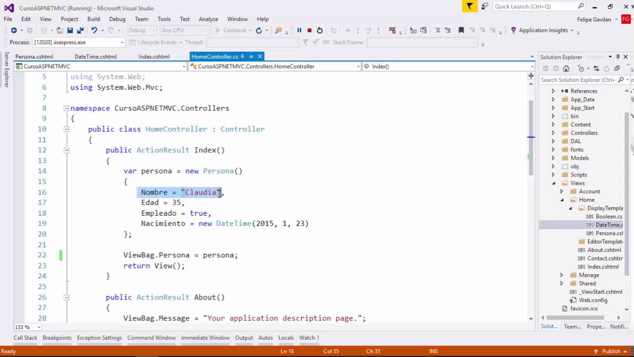 Entendiendo Editor  y EditorTemplates | Vistas | Programando en ASP.NET MVC 5
