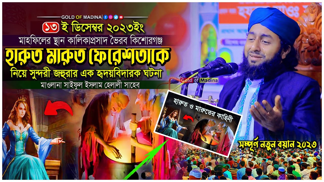 হারুত মারুত দুই ফেরেশতার আশ্চর্য ঘটনা । কান্নার ওয়াজ । কবর হাশরের ওয়াজ । মাওলানা সাইফুল ইসলাম হেলালী