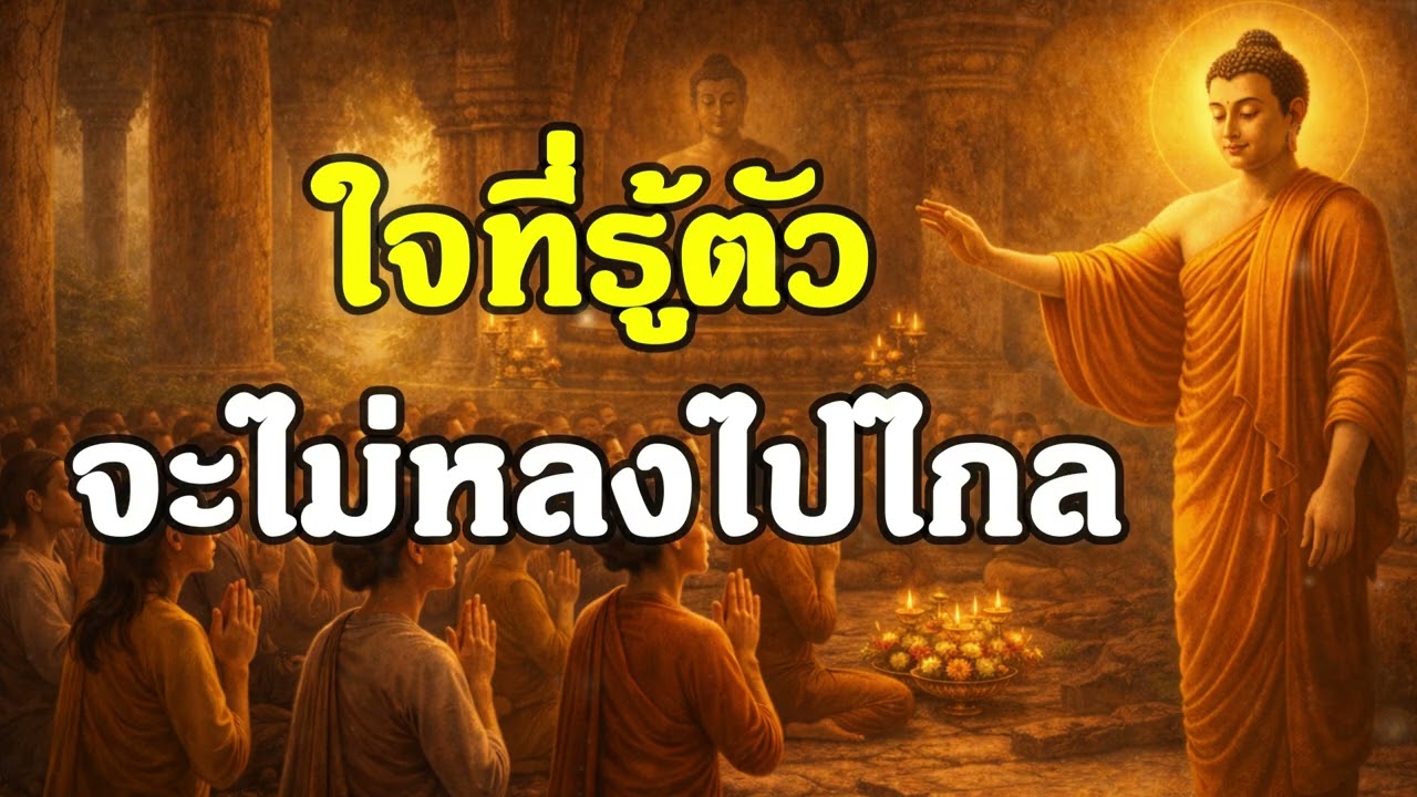 ใจที่รู้ตัว จะไม่หลงไปไกล | ฟังธรรมพุทธ | Ep.14
