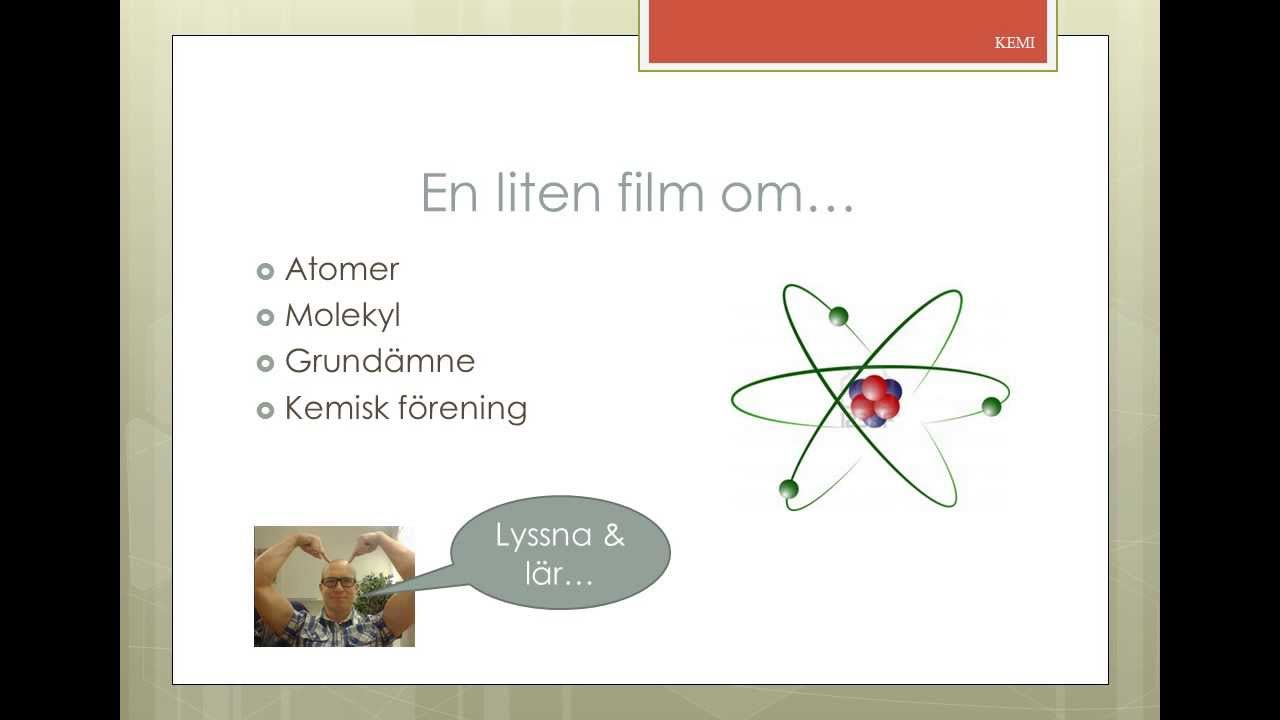 L&auml;r dig om atomer, molekyler och kemiska f&ouml;reningar