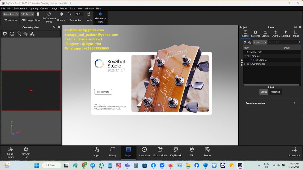 Luxion KeyShot Studio 2025.1 ( 14.0.1.2 ) Enteprise Floating License ║ Win 10-11 - 64x ║