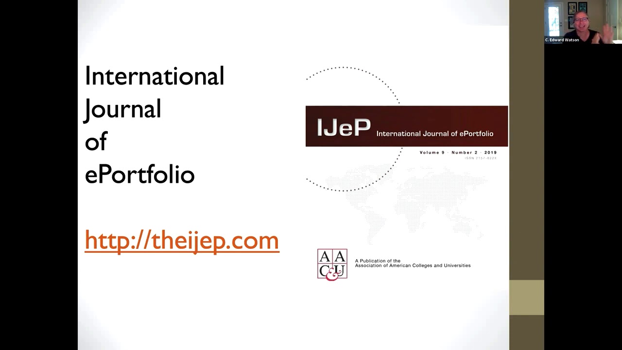 Doing ePortfolio Research with Eddie Watson, AAC&U and International Journal of ePortfolio (Week 3)