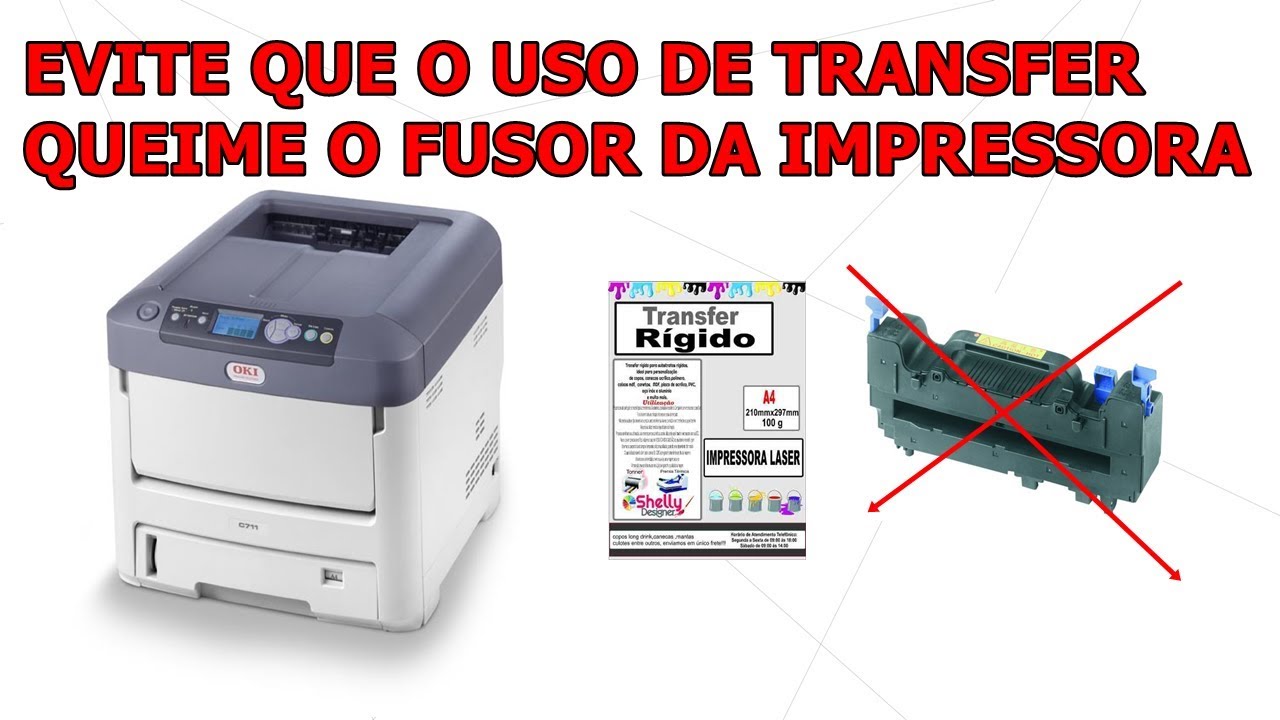 TROCAR FUSOR DA IMPRESSOA OKI C711 EVITE QUE O USO DE TRANSFER QUEIMA O FUSOR DA IMPRESSORA