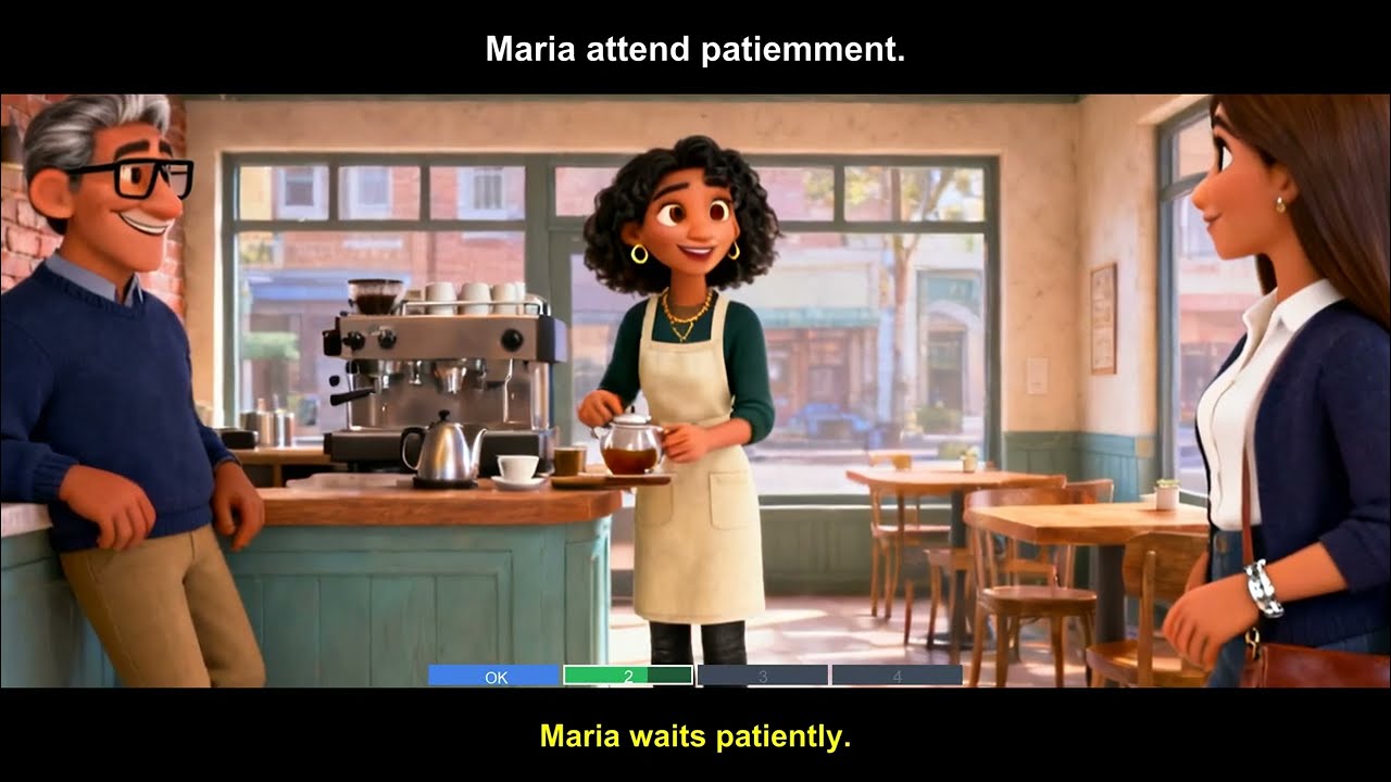 French Story: Sofia's Day as a Coffee Shop Barista | Listening Practice A1-A2