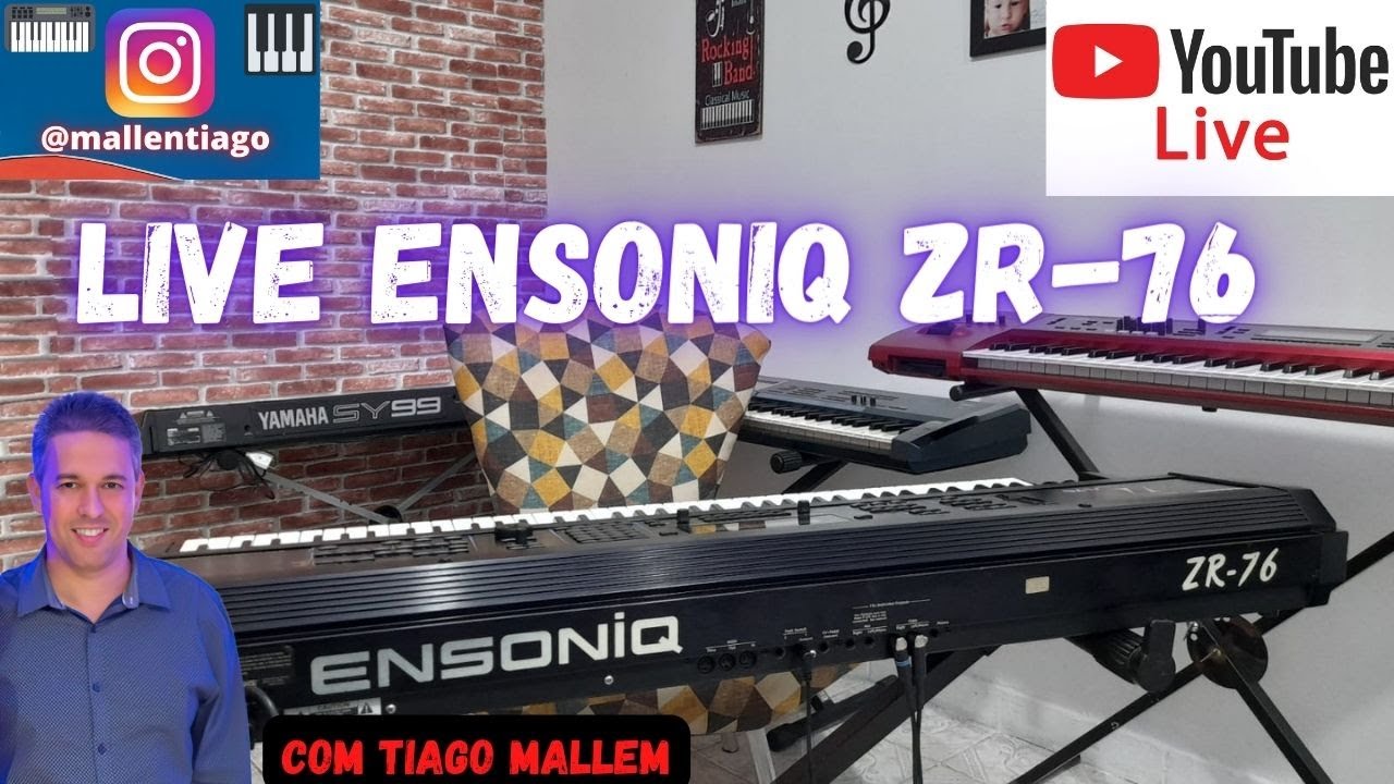 LIVE ENSONIQ ZR-76  - COM TIAGO MALLEN - LINK NA DESCRIÇÃO! (ESTE TECLADO PODE SER SEU)  #livestream