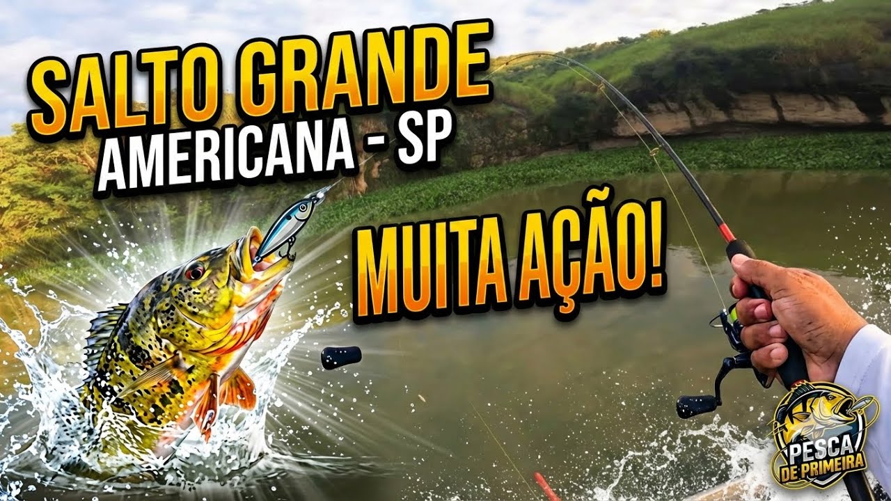 MUITA AÇÃO NESSA PESCARIA! 🎣 Represa Salto Grande, AMERICANA - SP📍