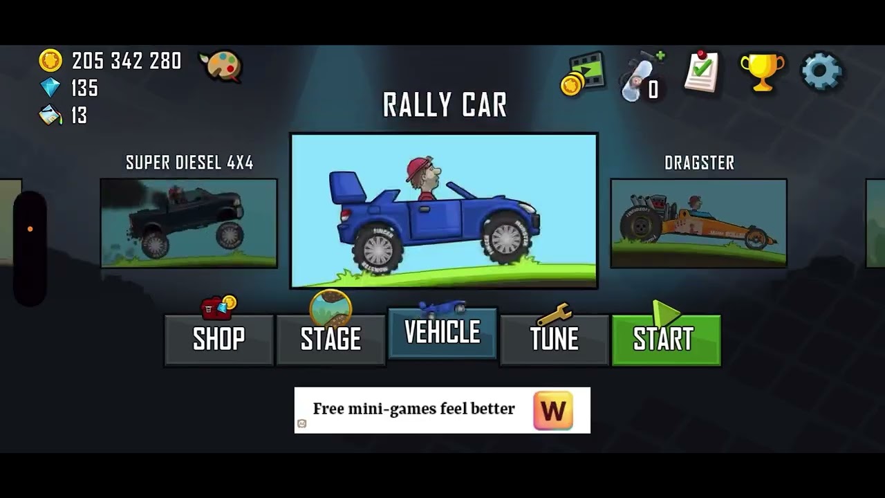 Hill Climb Racing 1 - ALL 45 VEHICLES and STAGES UNLOCKED and FULLY UPGRADED 1.67.0 (2025-26) 