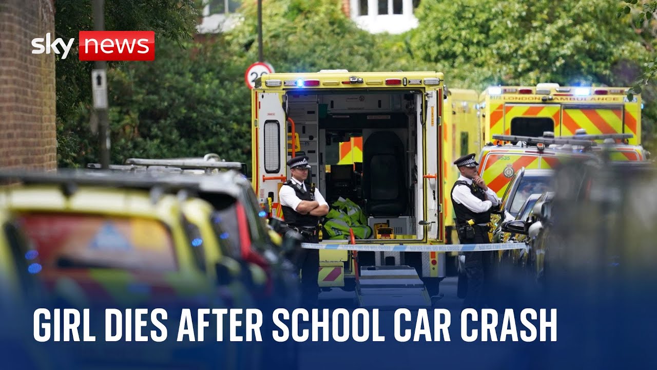 Wimbledon: Girl, 8, dies after car crashes into school