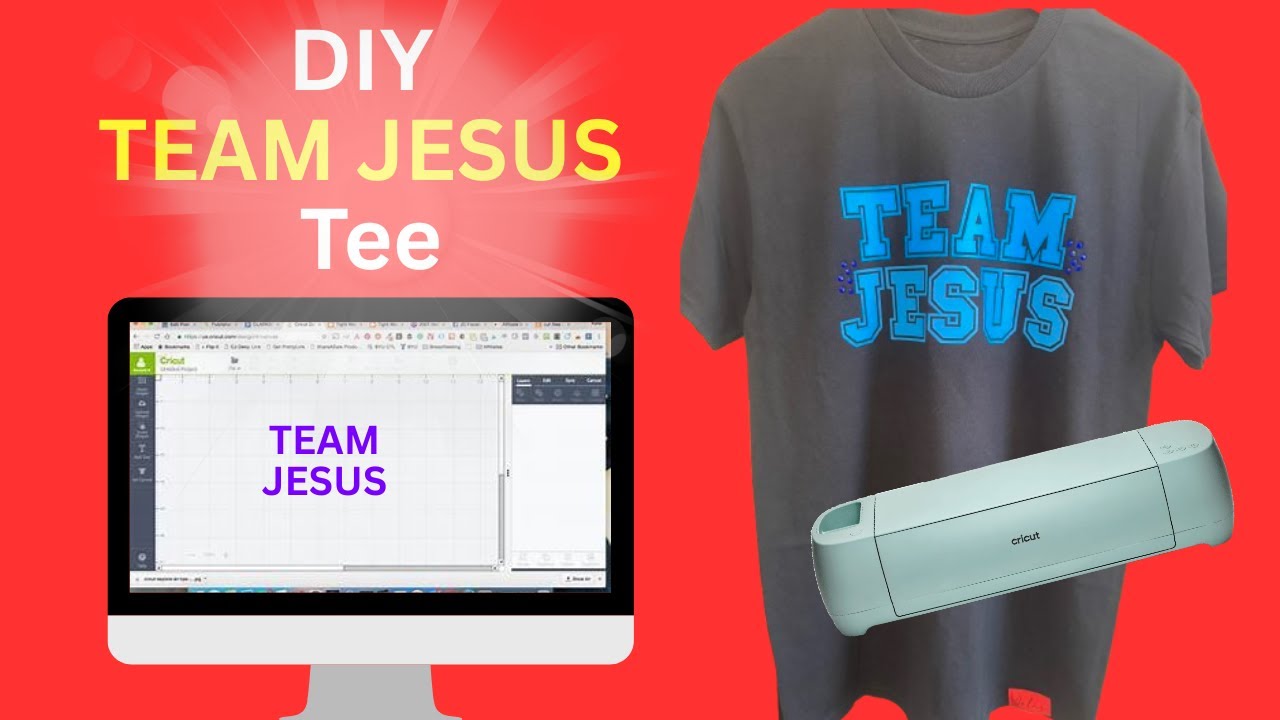 “DIY Team JESUS TShirt | Cricut Access Project Tutorial #cricutmade #christiantshirts #cricutcrafts