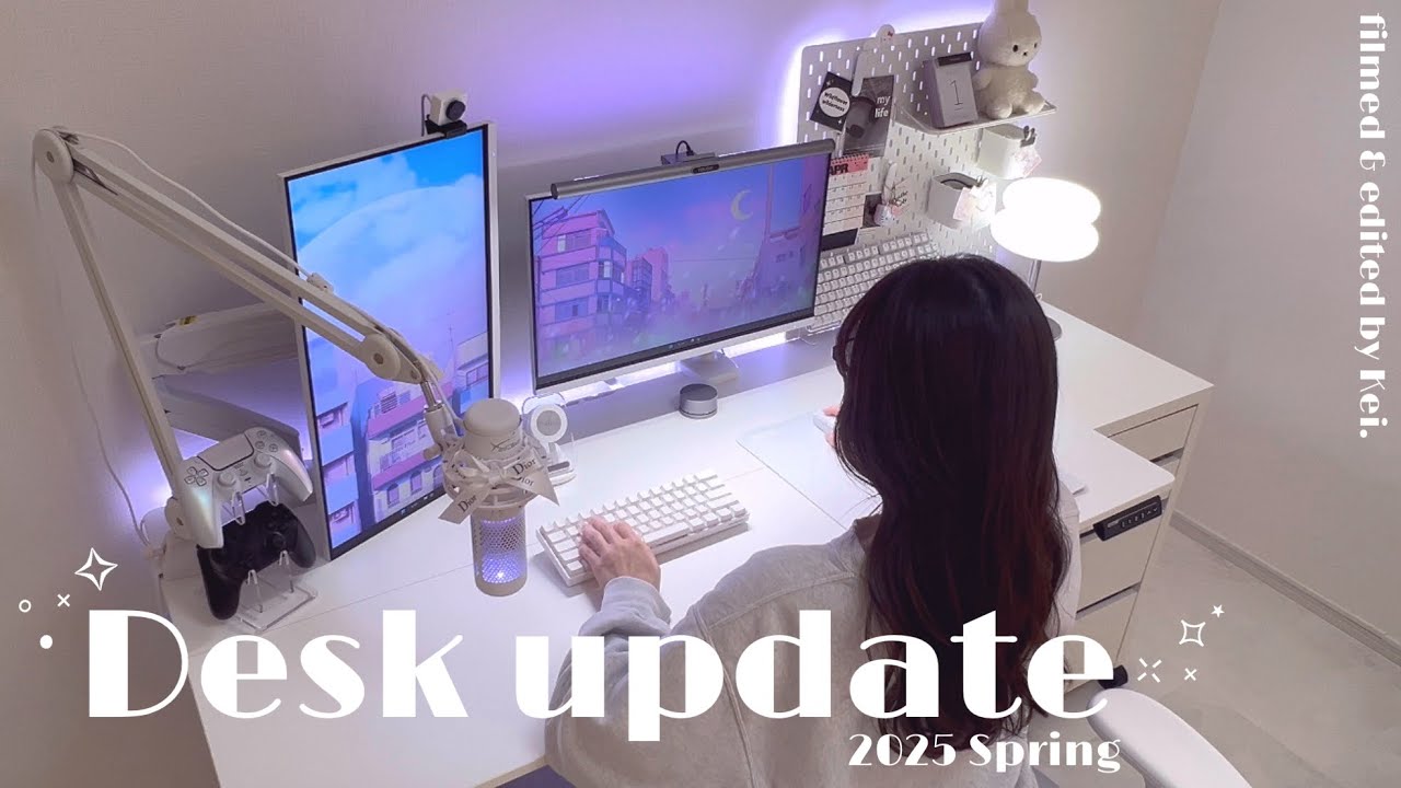 ⋆˙⟡ desk update  ⁞ ゲーミングデスクの模様替え❕⁞  newキーボード＆マウスパッド開封⌨️🖱️