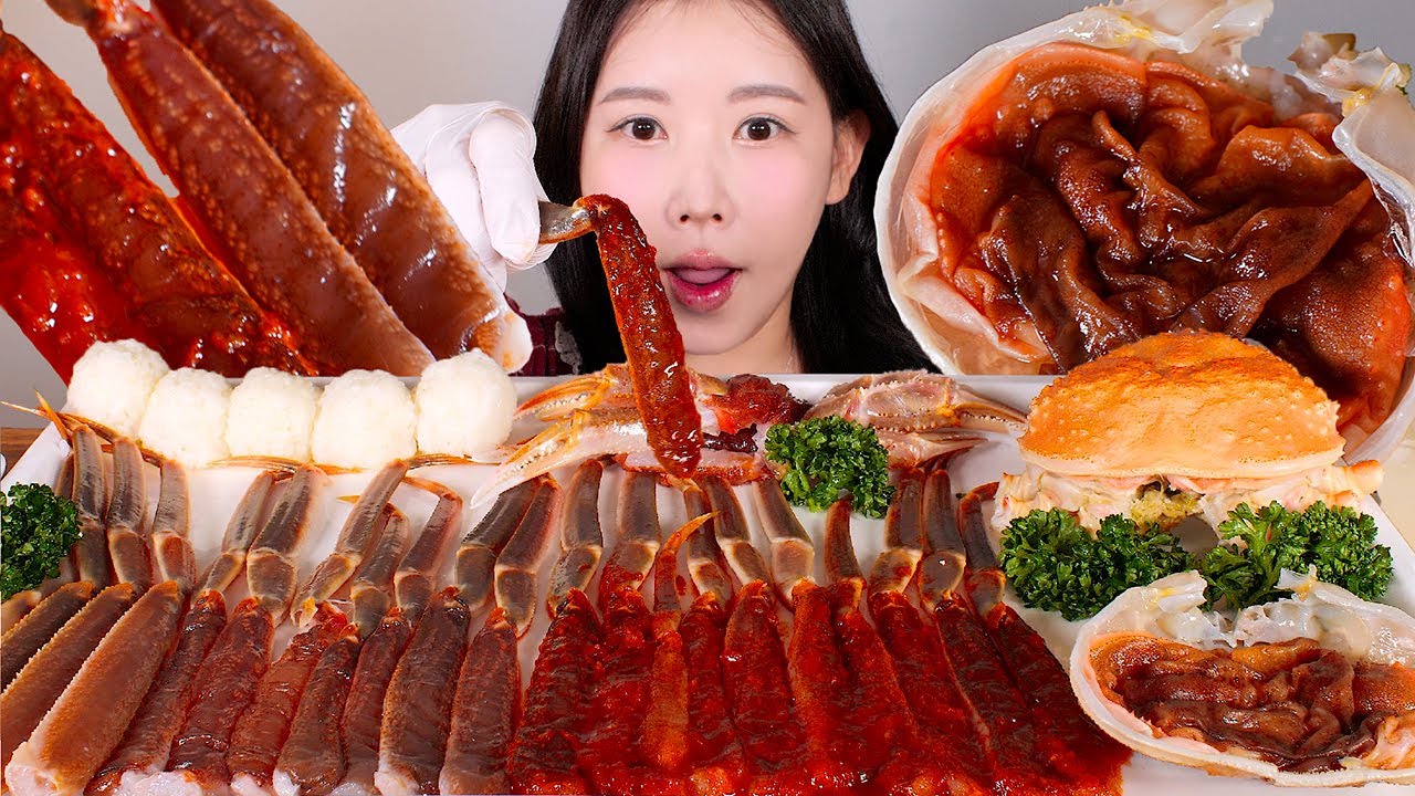 홑게까기의 달인🫱🦀🫲 대게 홑게회, 매운홑게, 몸통회 먹방 Soft-shell snow crab [eating show] mukbang korean food