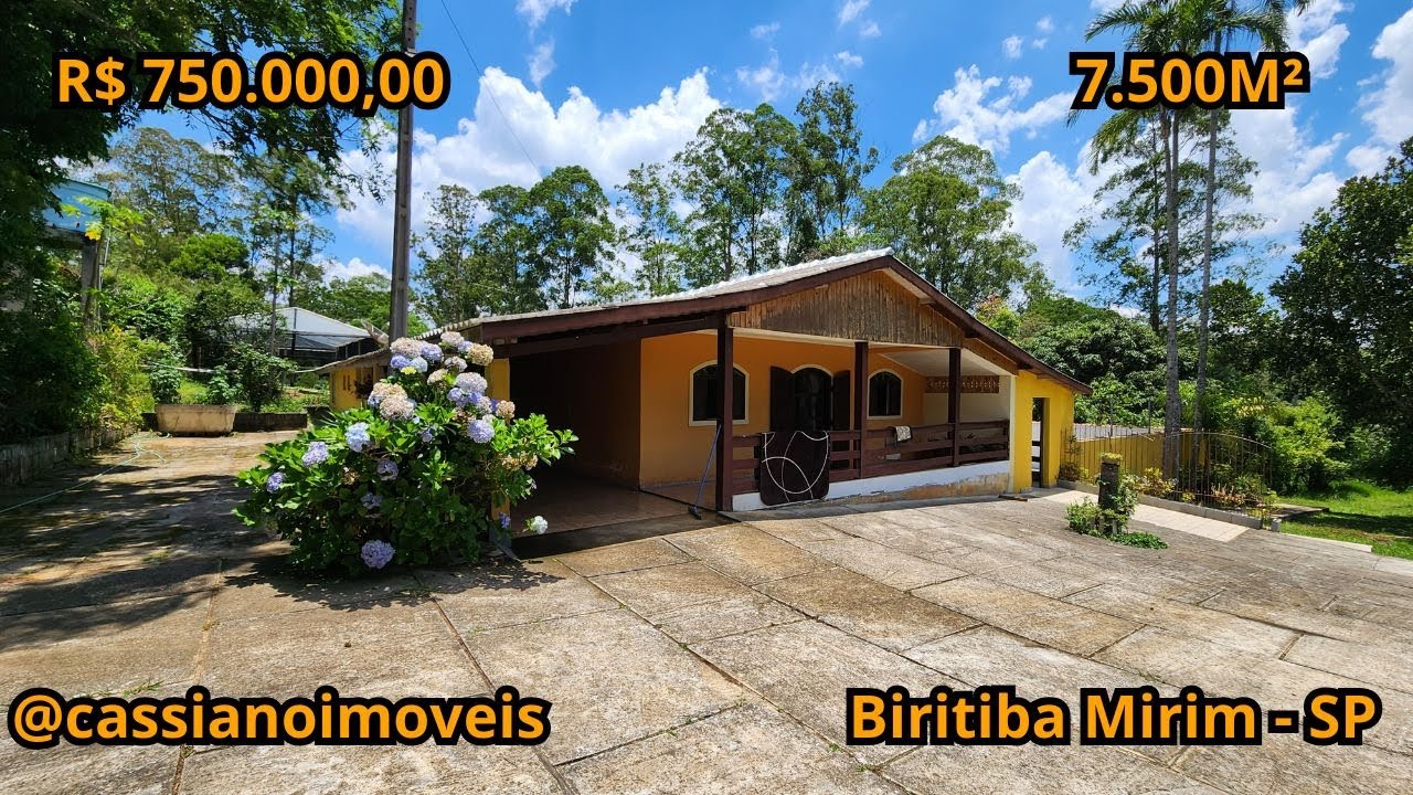 7.500M² de pura PAZ a VENDA em Biritiba Mirim - R$ 750.000,00