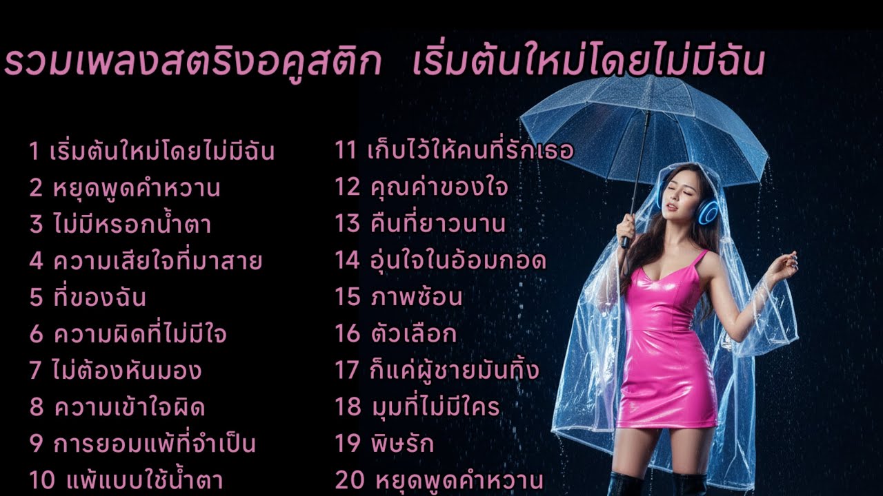 รวมเพลงสตริงอคูสติก  เริ่มต้นใหม่โดยไม่มีฉัน  #เพลงใหม่ล่าสุด 