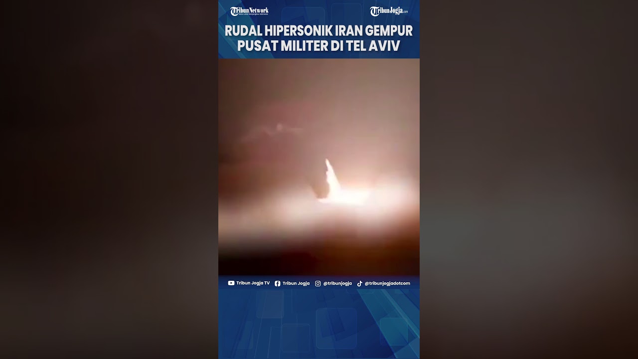 GELOMBANG SERANGAN KE 55, RUDAL HIPERSONIK IRAN GEMPUR PUSAT MILITER DI TEL AVIV #Shorts