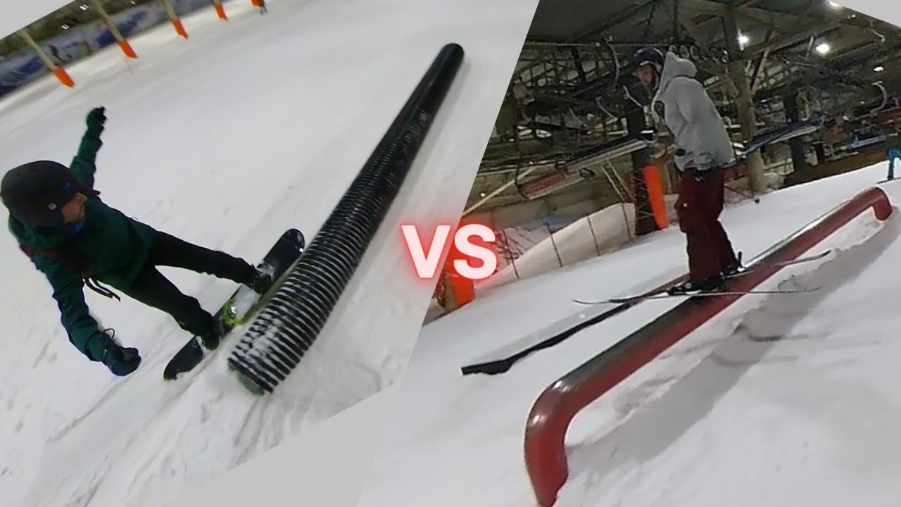 Snowboarder vs Skier: With Nicolas Germay | Landgraaf Snowworld
