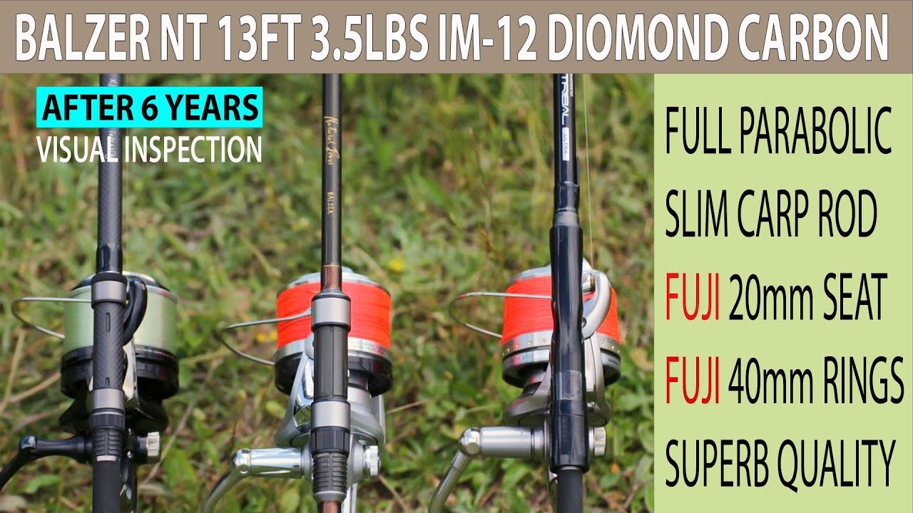 SUPERB SLIM CARP FISHING ROD - BALZER NP 13FT 3.5LBS