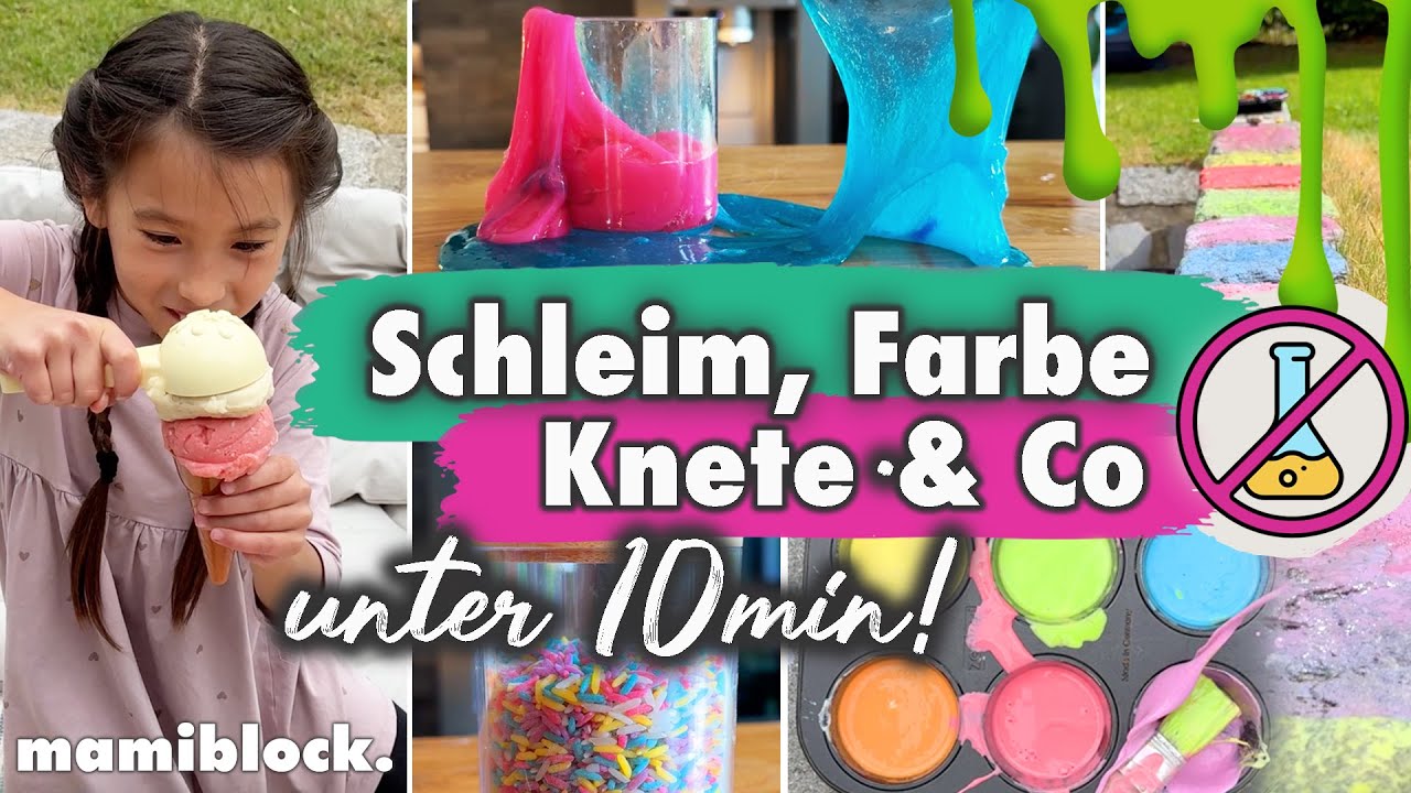 Die 7 besten DIYs für Schleim, Knete, Farbe & Co | Easy & kostengünstig | mamiblock