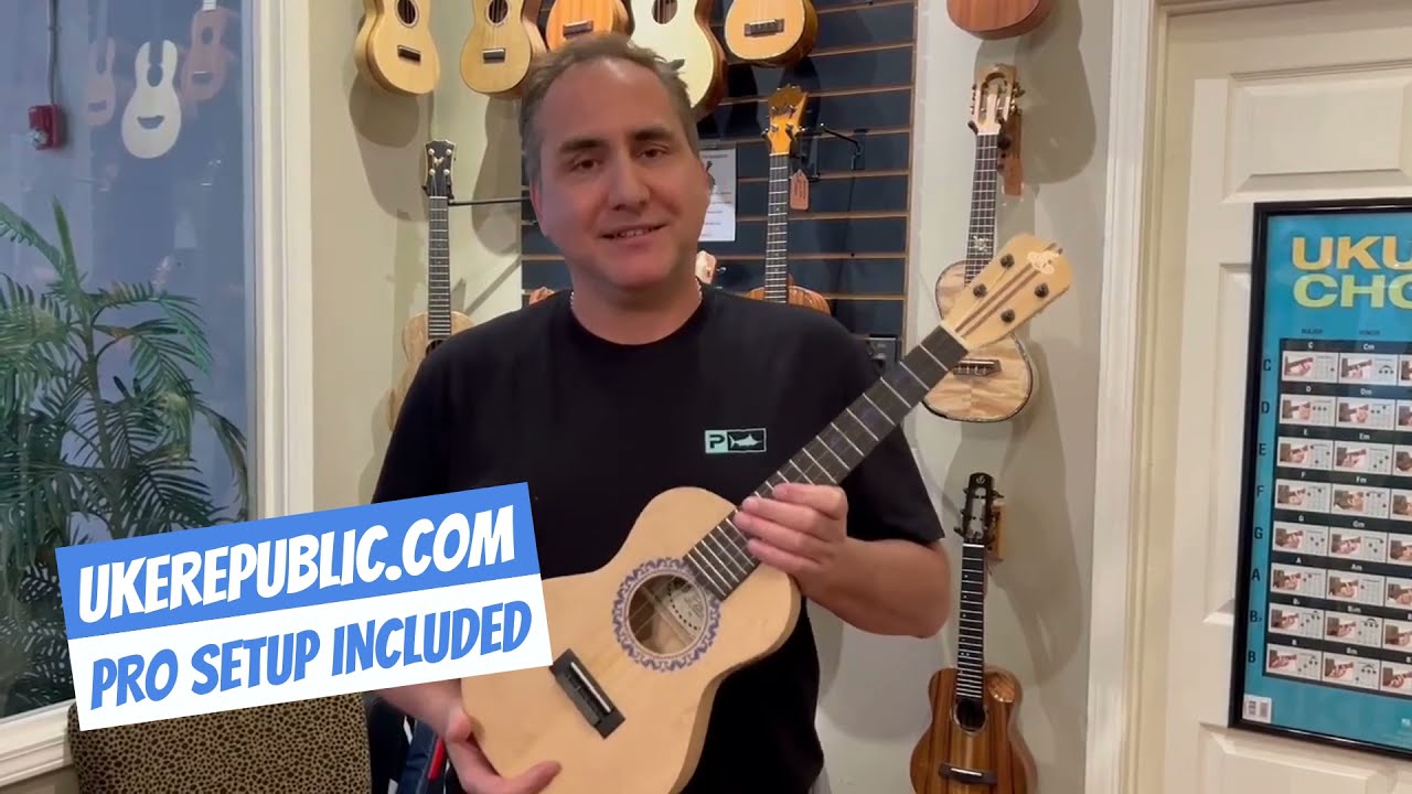 LoPrinzi Custom Dolphin Solid Maple Tenor Ukulele Demo by UKE Republic