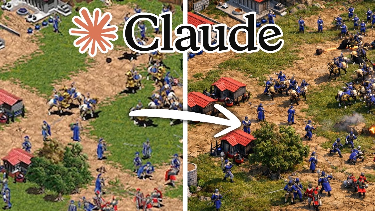 Dei 1 HORA pro CLAUDE Recriar AGE OF EMPIRES do ZERO! (jogável?)