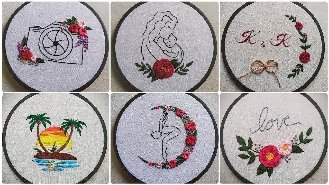 Floral embroidery compilation | Embroidery for Beginners - Let's Explore
