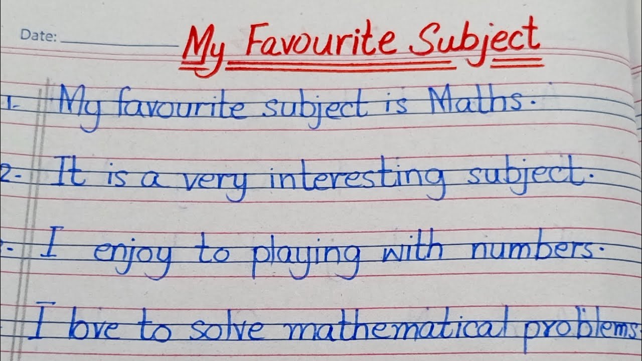 Essay Writing about My Favorite Subject in English #10linesessay #english #essay #shortessay