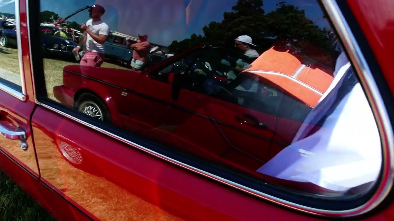 A 1979 Saab 99GL parked on display
