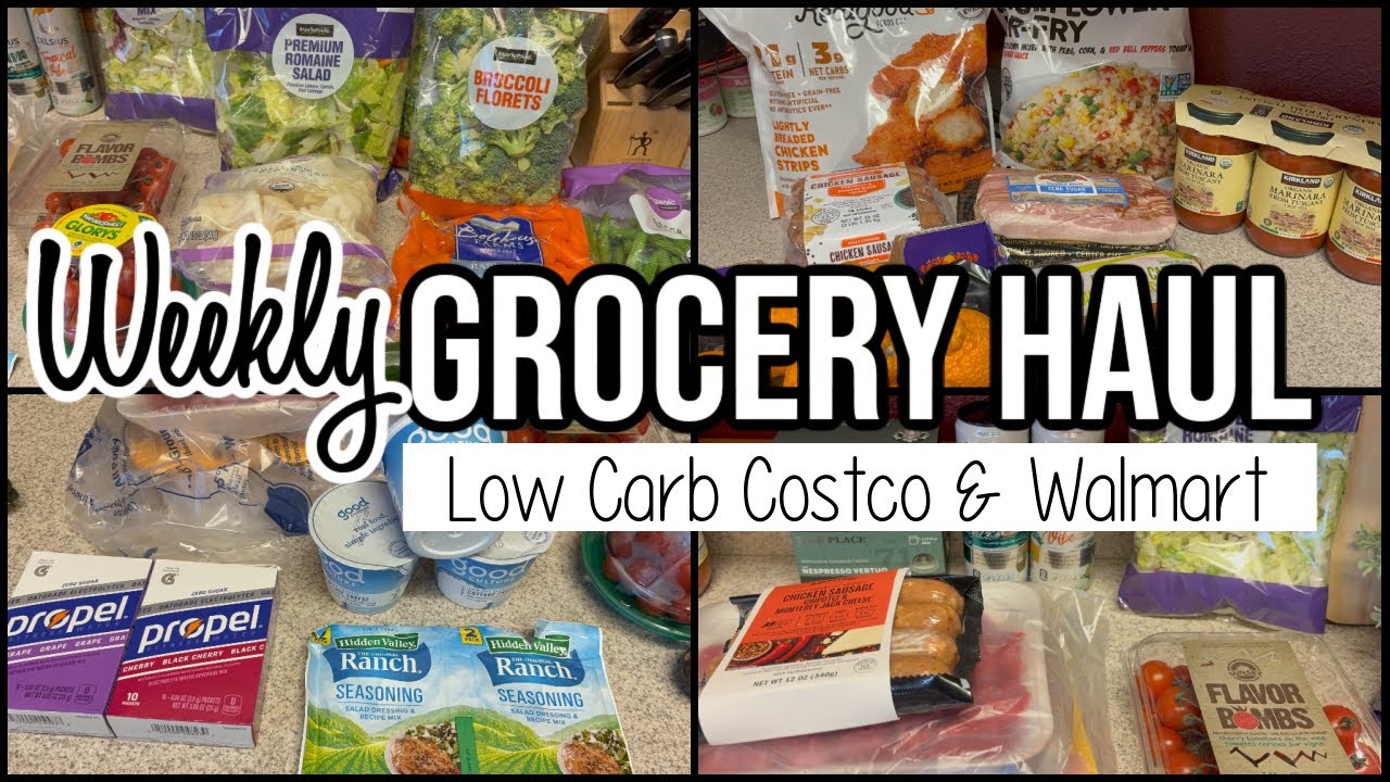 LOW CARB Grocery Haul + Meal Plan | Walmart & Costco Grocery Haul