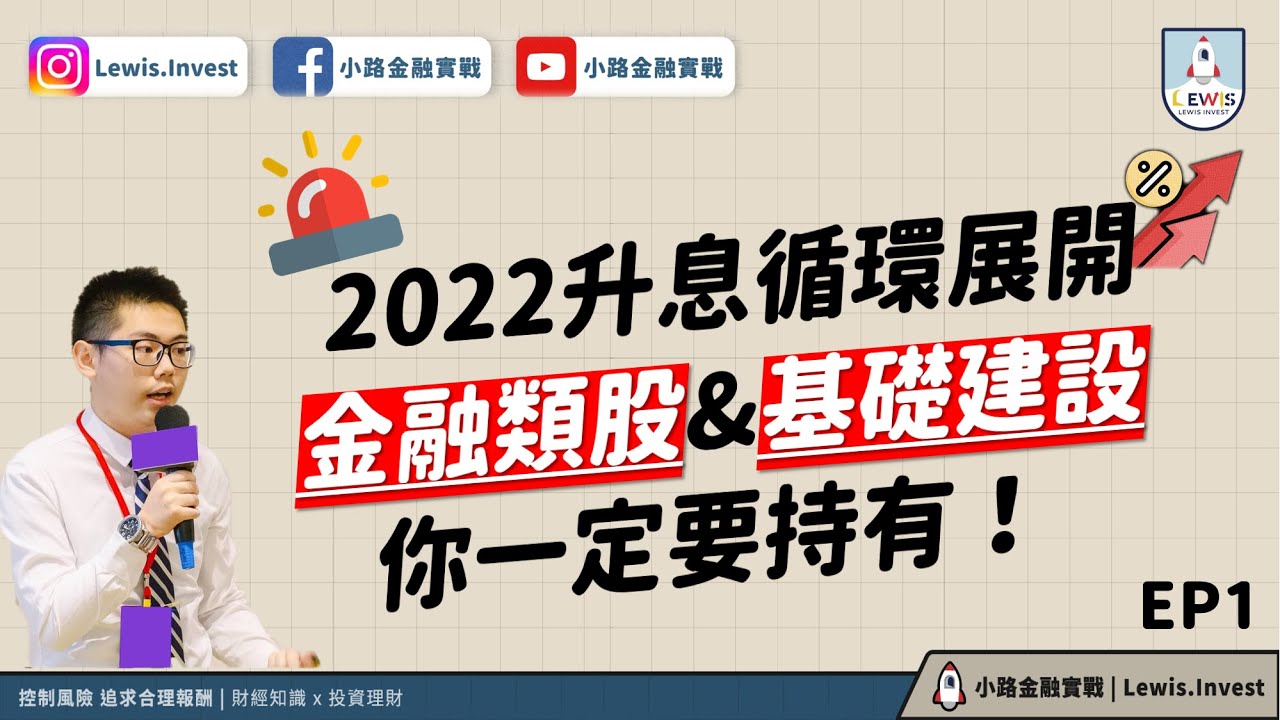 #升息循環展開 #小路金融實戰  | EP1 | 2022升息循環展開！金融類股&基礎建設你一定要持有！（上）