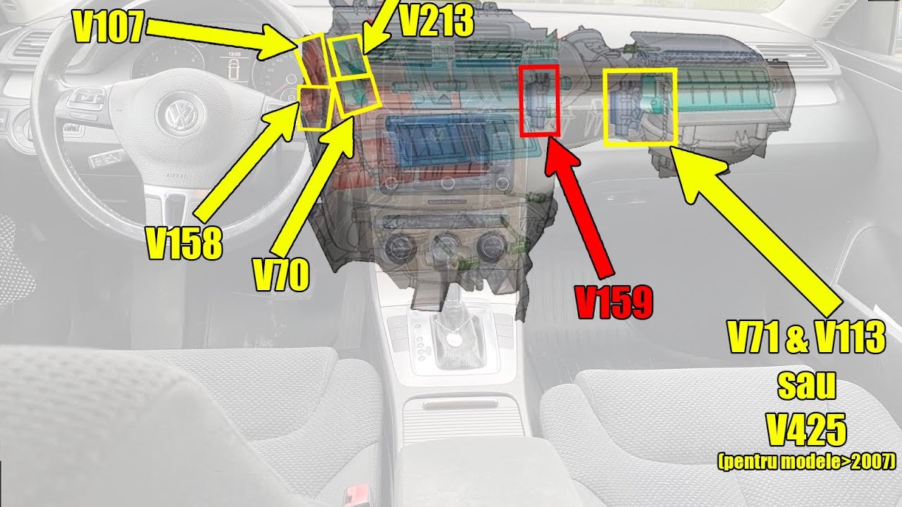 TUTORIAL: Demontare Servomotor V159 VW Passat B6 3C in 16 pasi (nu baga caldura la picioare pasager)