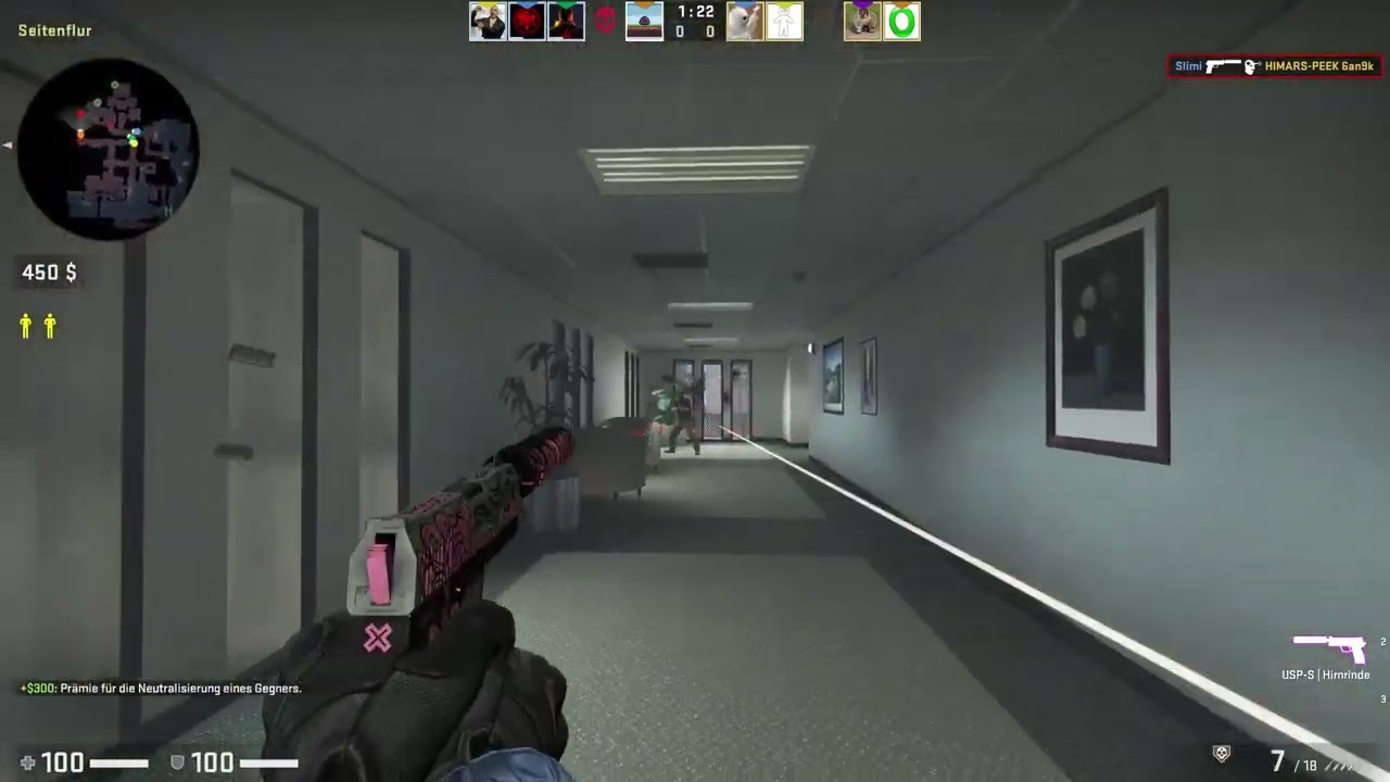 First round CS:GO ACE in office