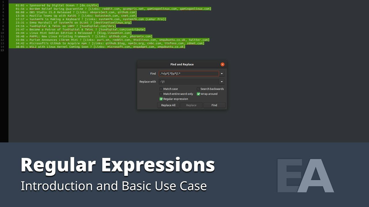 Using Regular Expressions - Introduction and Simple Use Case