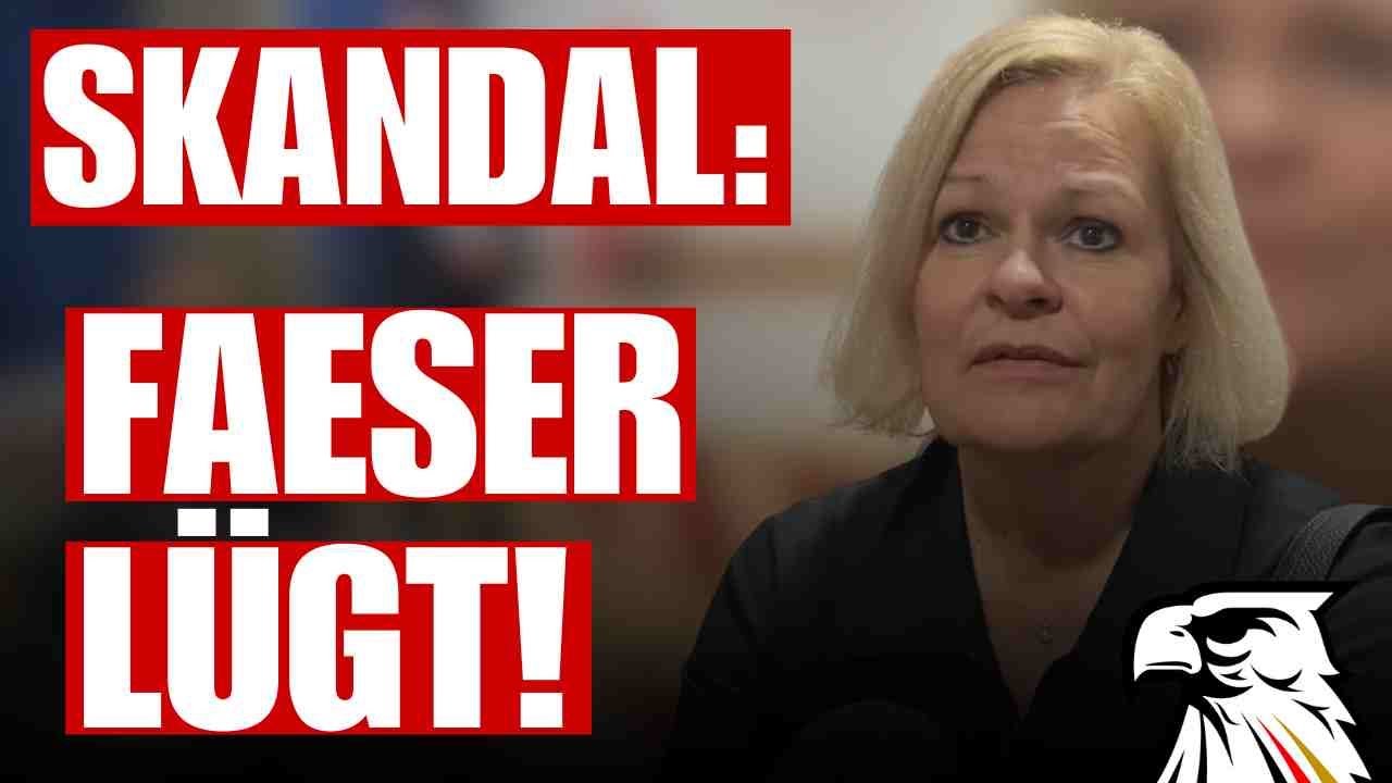 SKANDAL: Nancy Faeser l&uuml;gt dreist in die Kamera!