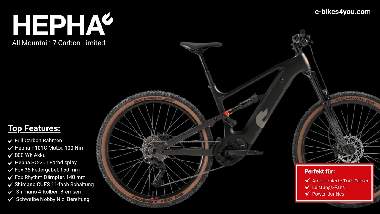 Hepha All Mountain 7 Carbon – High-End E-MTB im Detail