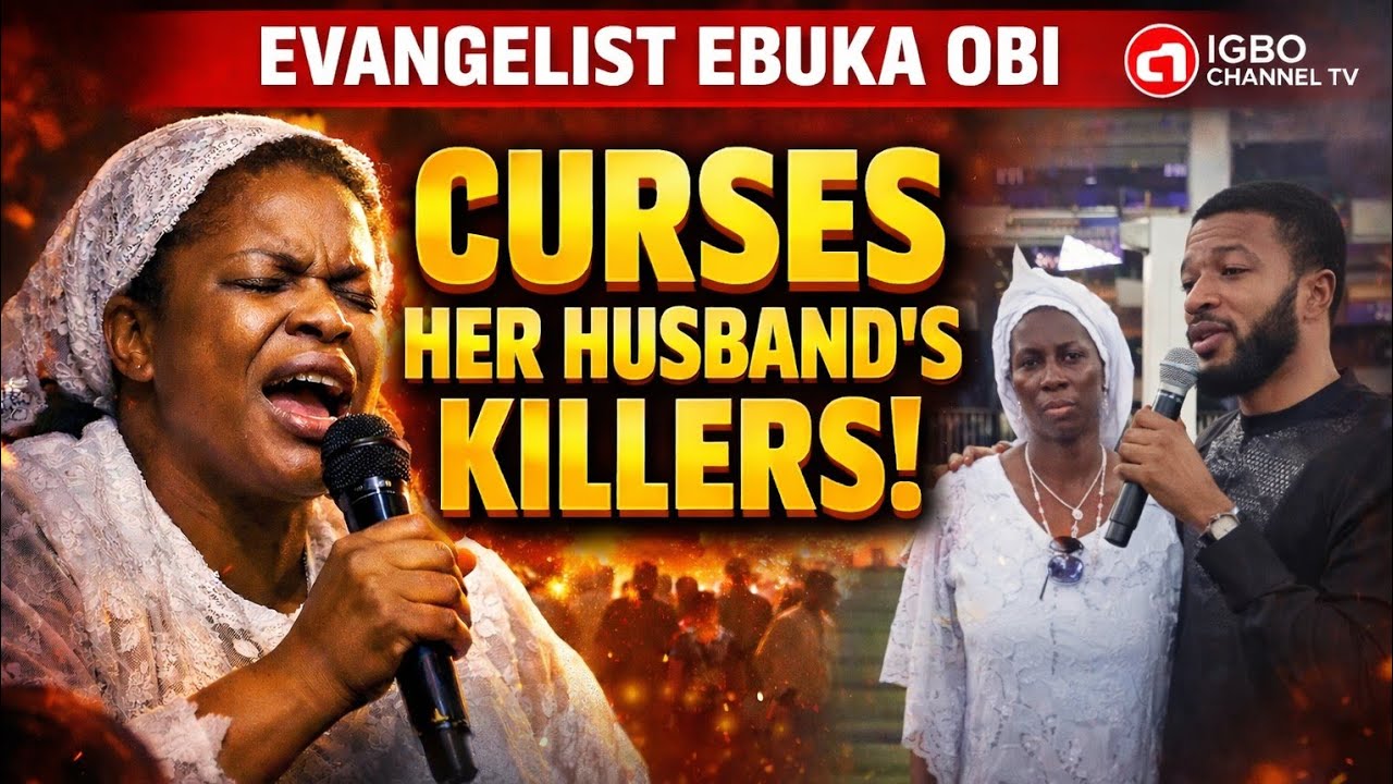 WATCH: EVANGELIST EBUKA OBI CURSES THOSE RESPONSIBLE FOR HER HUSBAND’S D3ATH AND BODY SNATCHING!