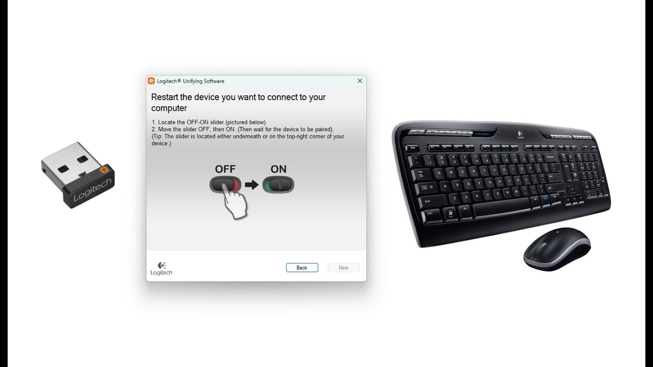 Logitech unifying receiver upari poveži