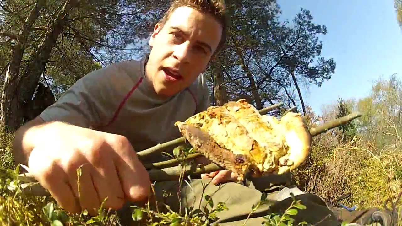 Baking Bannock Bread on a Fire