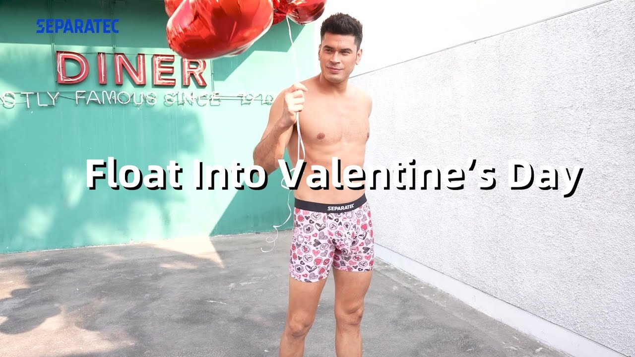 Float Into Valentine’s Day | Pink Heart Print Boxer Briefs & Balloons