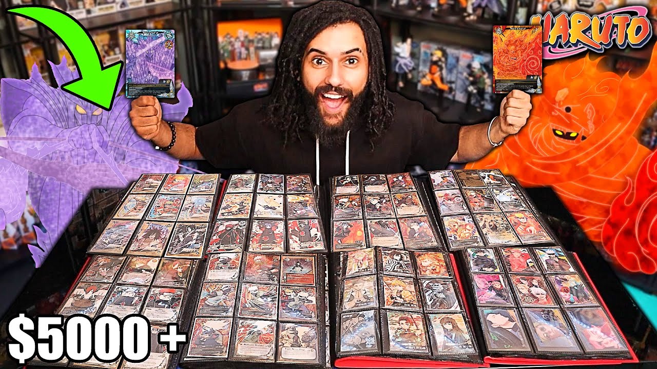 SHOWING AND ORGANIZING MY ENTIRE NARUTO AND ANIME CCG CARD COLLECTION!! *LEGENDARY SUSANOO CARDS*