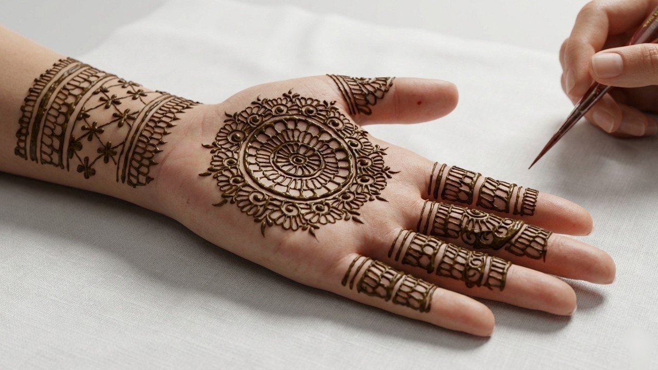 Easy Front Hand Mehndi Design | Simple Henna Design for Beginners | Parveen Mehndi Studio