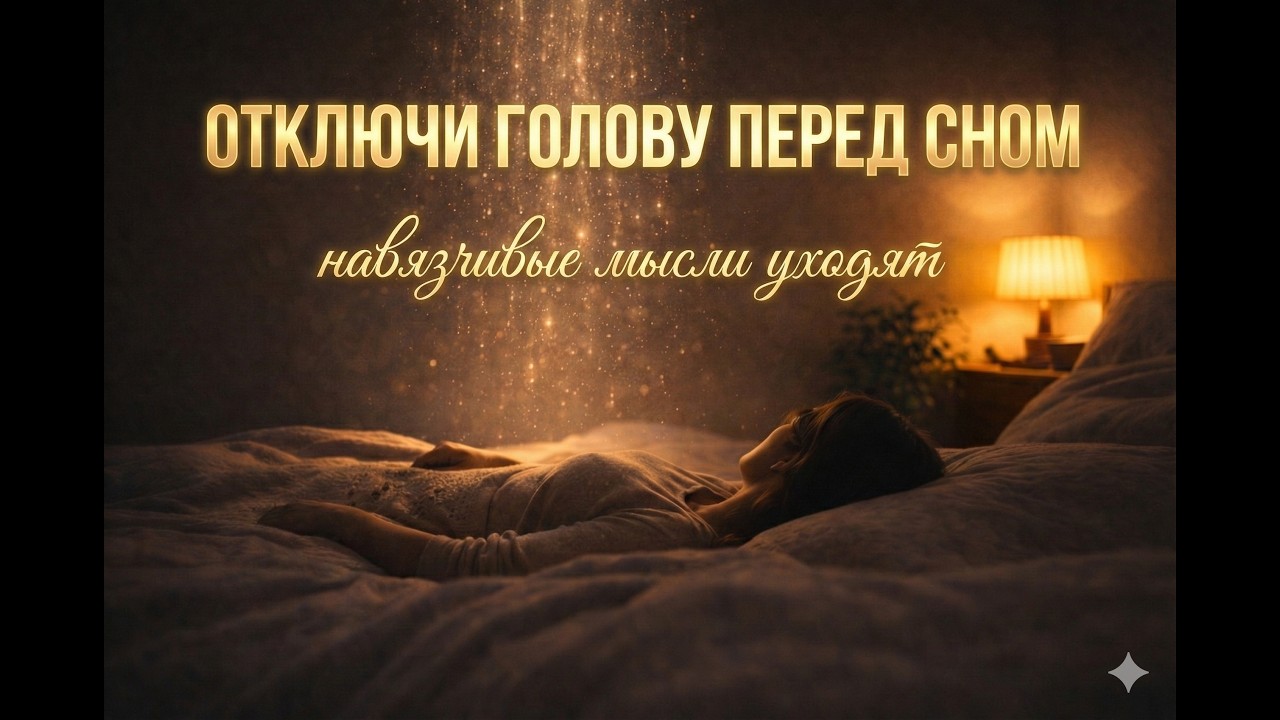 ПОСТАВЬ НА НОЧЬ И НАВЯЗЧИВЫЕ МЫСЛИ УЙДУТ Сеанс гипноза для выключения потока мыслей во сне