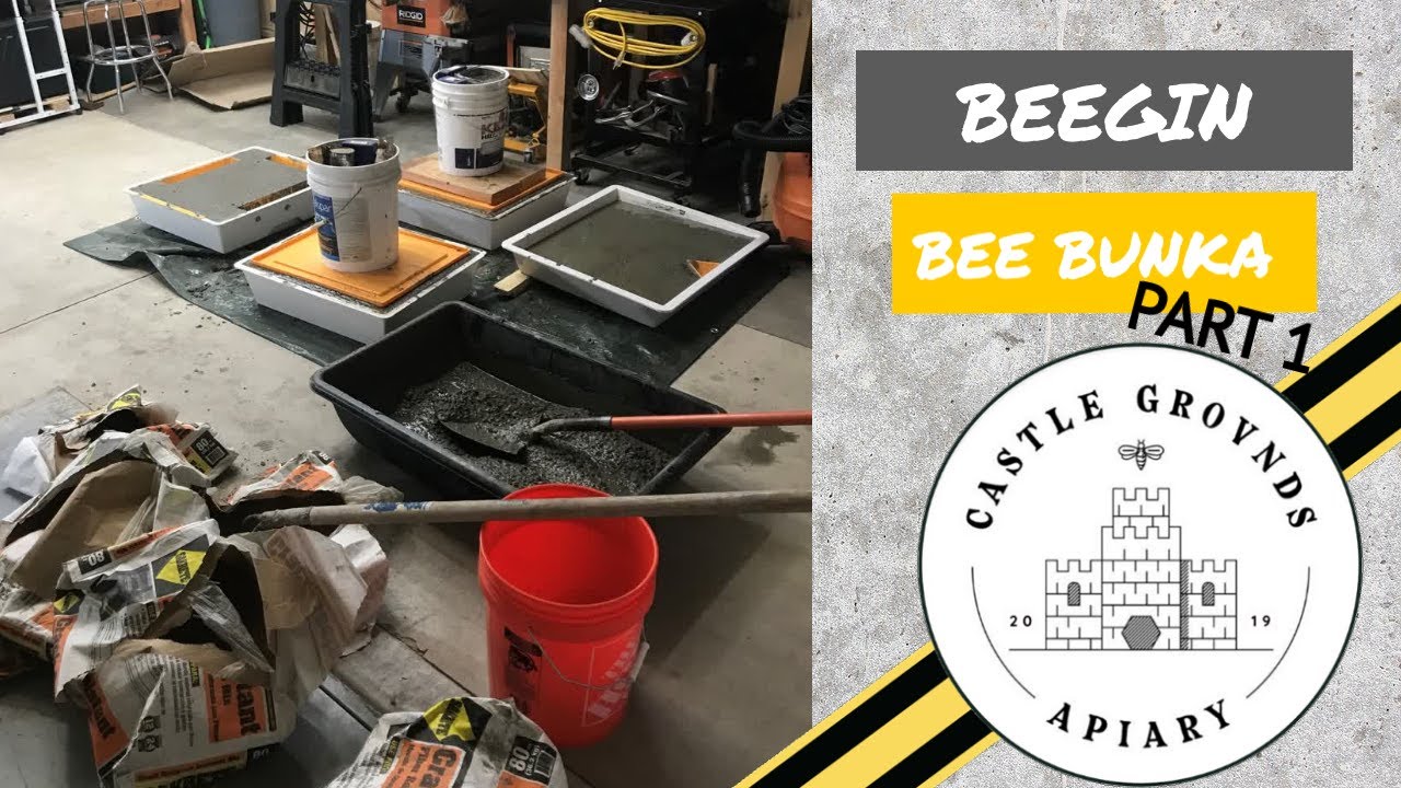Casting the Beegin Bee Bunka Concrete Bee Hive! Part 1