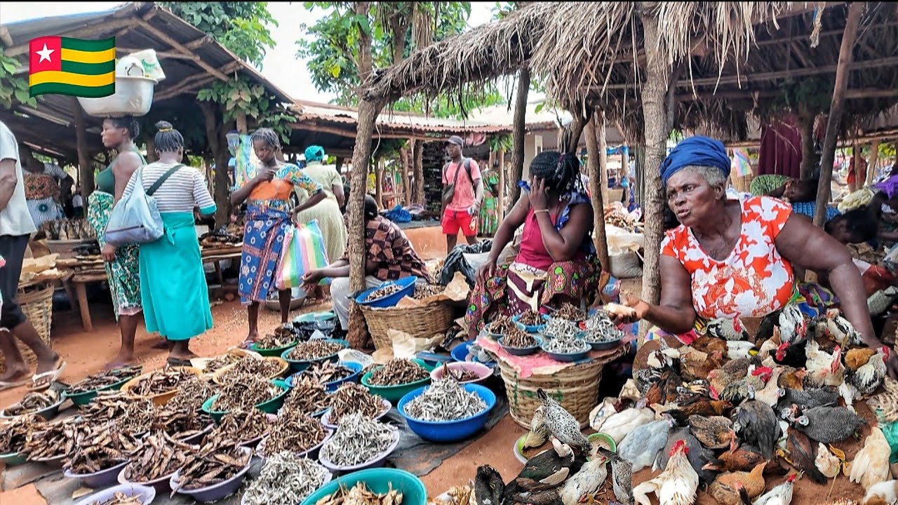 Rural village market day in Togo west Africa 🌍. Raw unfiltered village like Togo