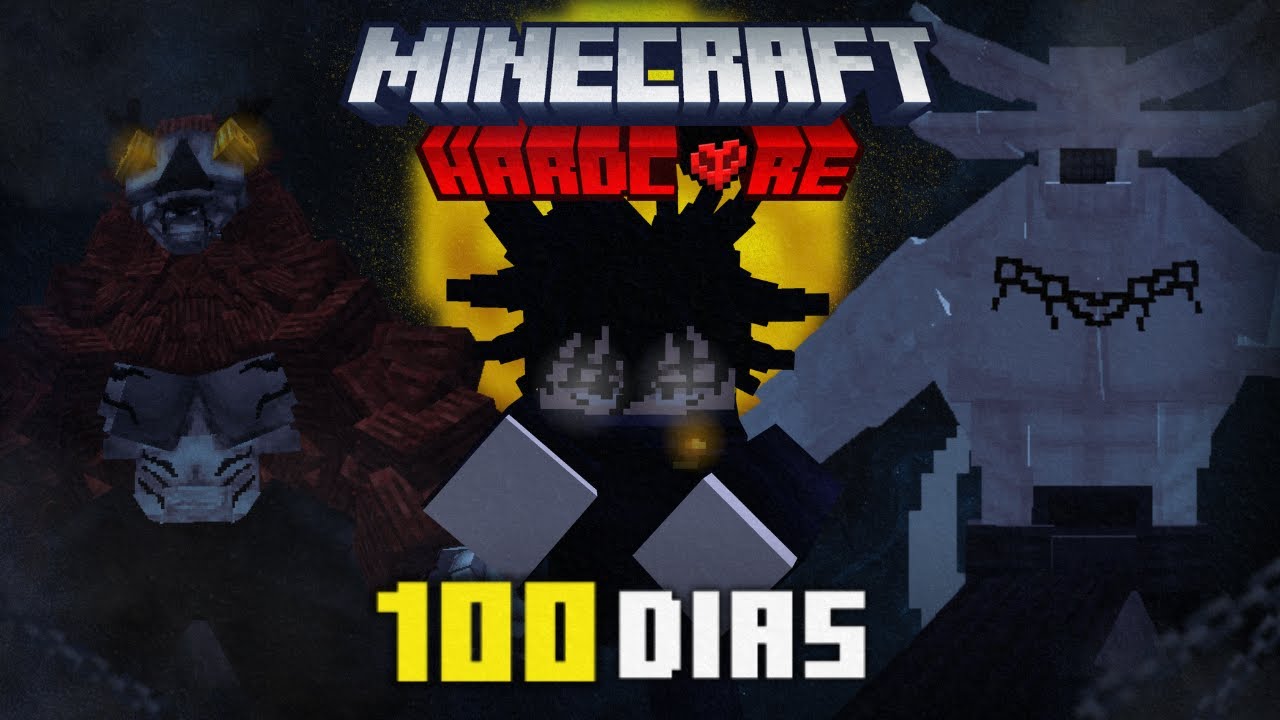 Levei 100 dias Para Dominar Completamente as 10 Sombras no Minecraft hardcore! (Jujutsu Craft)