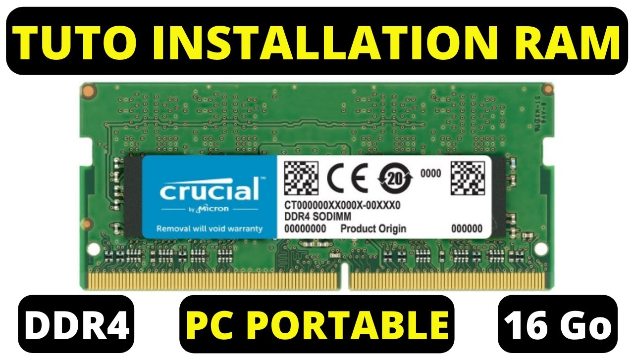Tuto comment ajouter 16Go de ram &agrave; un PC portable ou PC fixe : 24 GB au total installation barrette