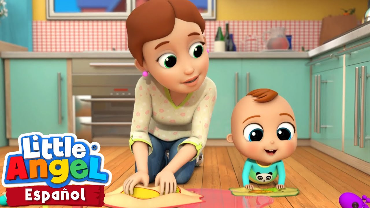 Beb&eacute; Juan aprende a limpiar la casa | Caricaturas | Canciones Infantiles🎵| Little Angel Espa&ntilde;ol