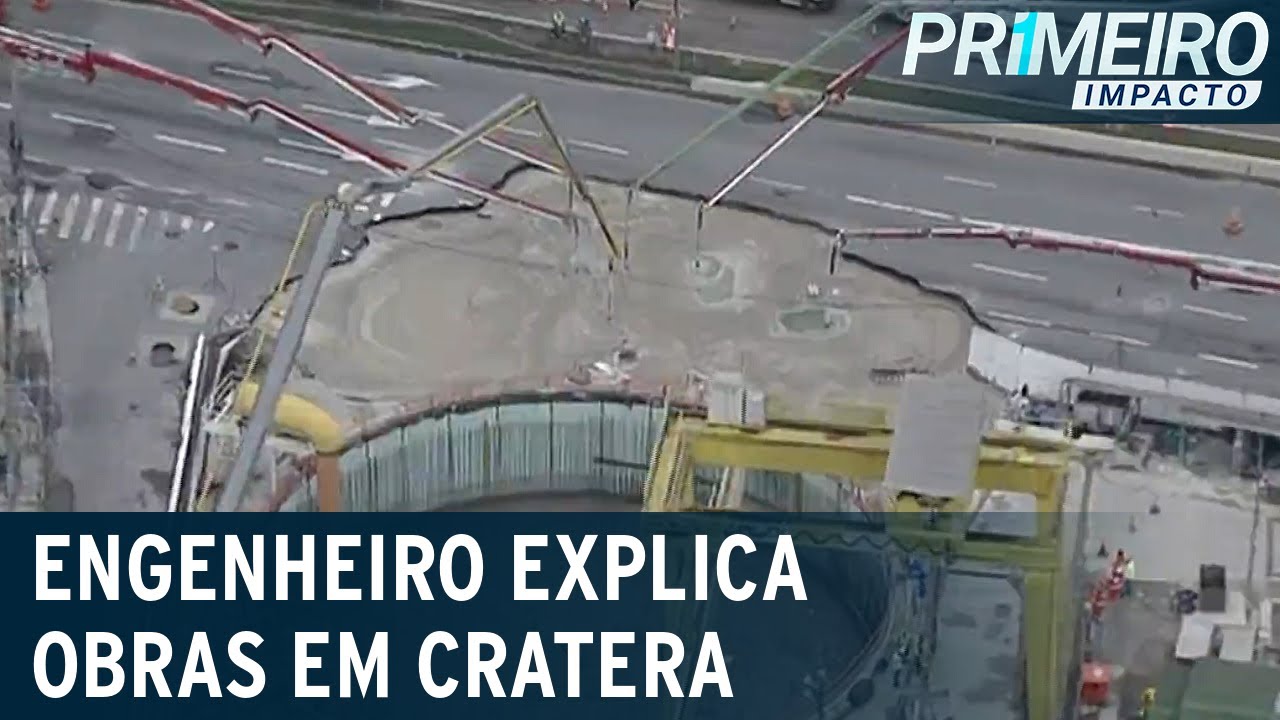 Engenheiro tira dúvidas sobre obra em cratera do metrô em SP | Primeiro Impacto (02/02/22)